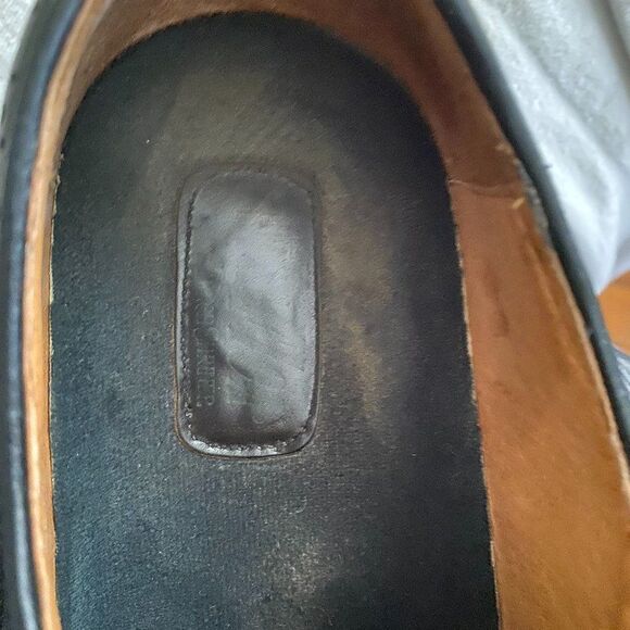 French Shriner Whitman Black Leather Wingtip Oxfords Mens Dress Shoes Size 12 M - Picture 9 of 10